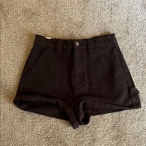 $5 with bundle! Pacsun High Waisted Denim Shorties - 28  - Charcoal/Black
